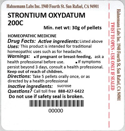 Strontium Oxydatum 200C 30g - Strontium Oxydatum 200C 30g